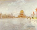 Cour d’honneur Worlds Columbian Exposition Impressionniste paysage marin John Henry Twachtman